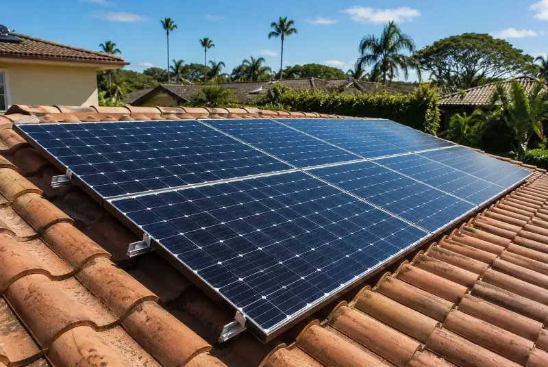 Installation de panneaux solaires à la Côte-d'Arbroz